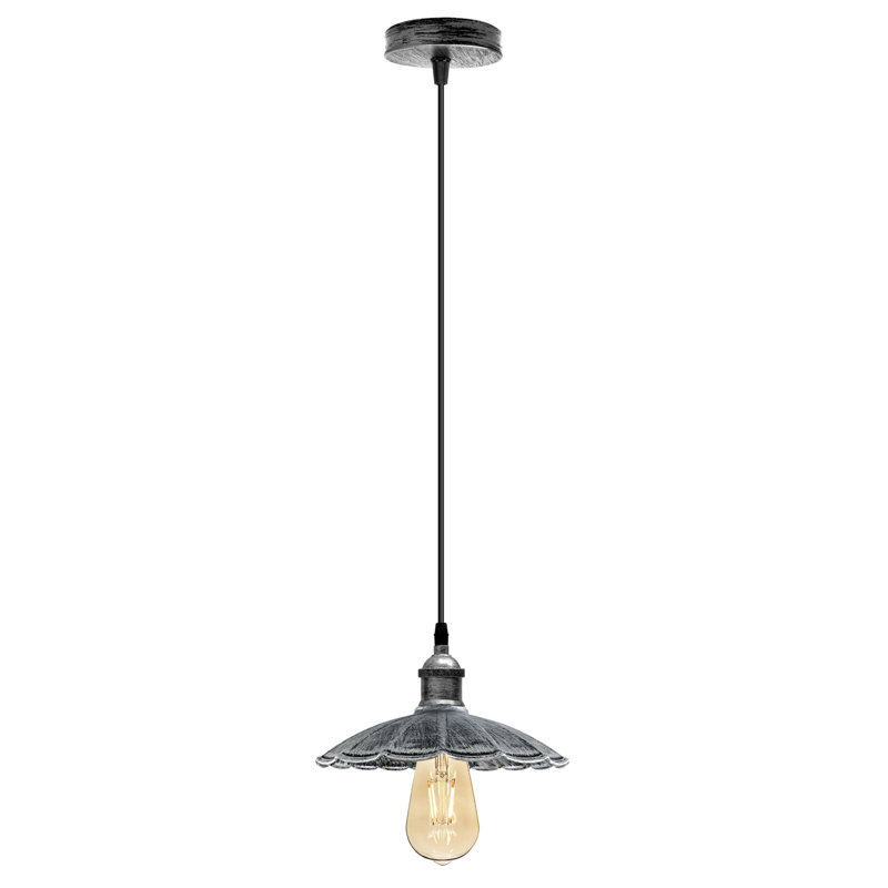 Contreras 1 - Light Painted Dome Pendant, Brushed Silver, Yes, LED
