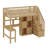 Space-Saving Multifunctional Wooden Loft Bed Frame With Desk, Stairs, Bookshelf And Storage Drawers-119926317
