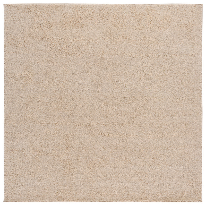 Boucle 100 Performance Machine Washable Solid Color Rug, Square 6'