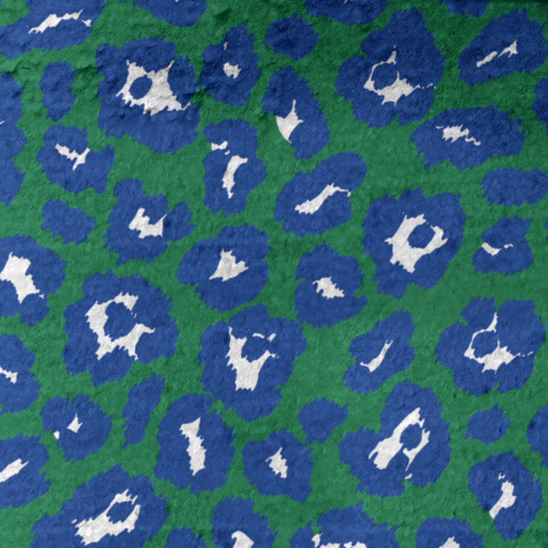 Serviette de plage Holderness, Microfibre, Vert / blanc / bleu