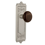 Egg & Dart Plate with Brown Porcelain Door Knob