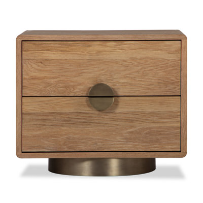 Mousaw Solid Wood Nightstand by Everly Quinn
