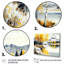 Dipankar - Bouleaux dorés monochromes dorés au bord du lac IV - 3 pièces sur toile-87915531-87915533