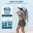 2 Pack Lightweight Portable Camping Beach Chair for Adults, Outdoor Lay Flat Folding Beach Chairs with 5 Positions, Backpack Beach Chair with Towel Bar, Zipper Pouch, Cup Holder, Ocean Striped