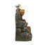 Fontaine décorative à deux niveaux 18,5 x 11,8 x 22,6 po avec motif animalier des bois