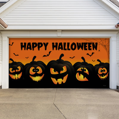 Happy Halloween Jack-O-Lanterns Garage Door Mural