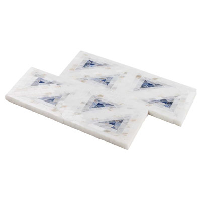 Ako 5" Triangle Marble Micro Mosaic Tile