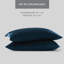 Taies d'oreiller très grandes 2 pièces 20 x 40 po Satin Midnight Blue-2032998979-2099541368