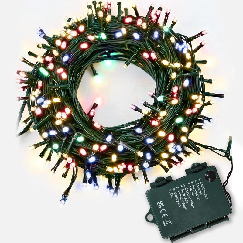 LED Indoor / Outdoor String Lights, 1cm H x 20cm L x 4cm D, Multicolour