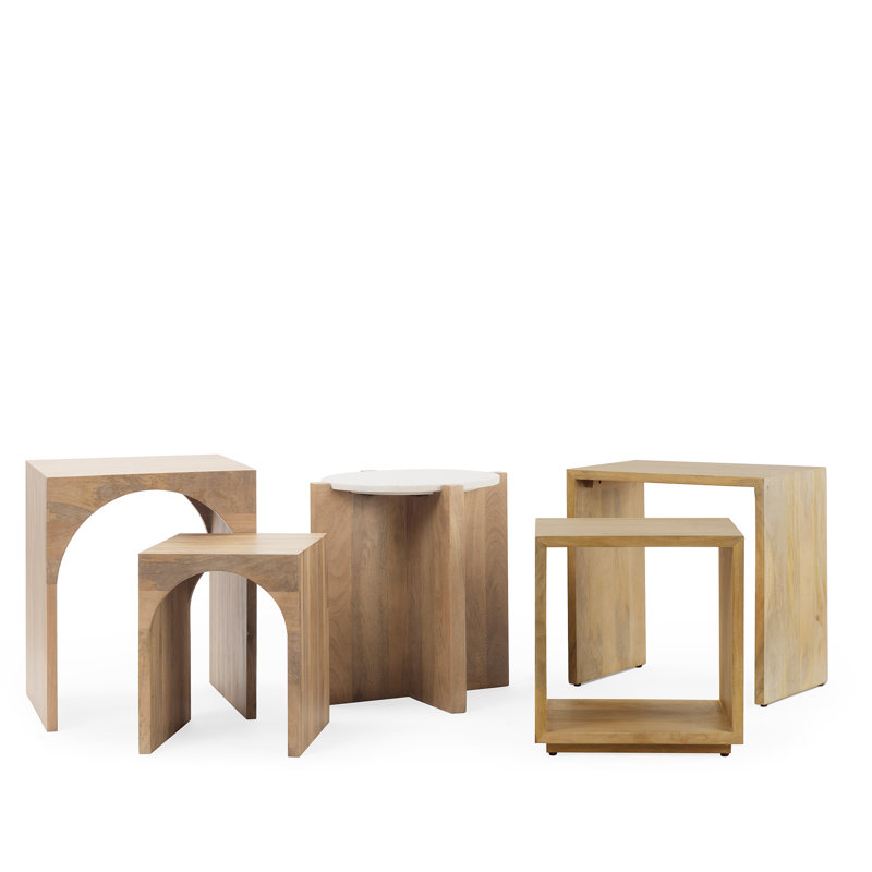 Solid Wood Nesting End Table