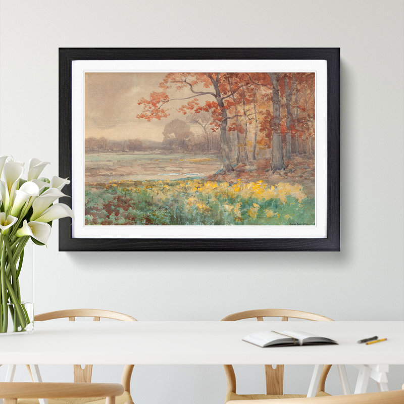 Landscape by Julian Onderdonk - Picture Frame Painting, 27cm H x 36cm W x 2cm D, Black Framed