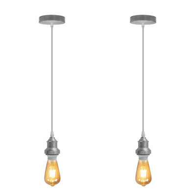 1 - Light Satin Nickel Simple Pendant