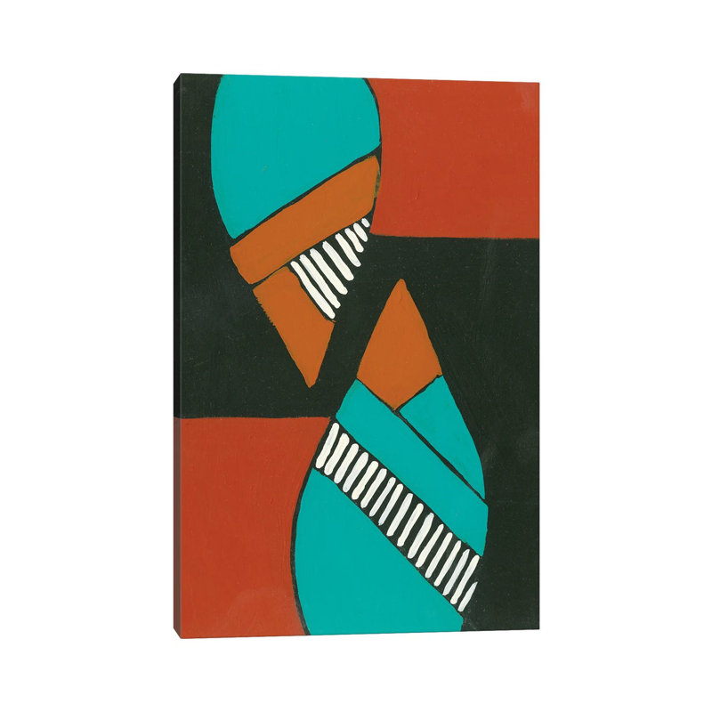 Rust & Teal Patterns VIII by Regina Moore - Wrapped Canvas Print, 101.6 cm H x 66.04 cm W