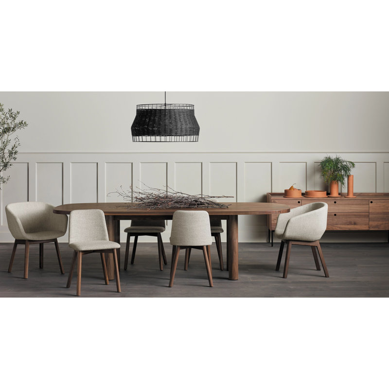 Good Times Oval Solid Wood Dining Table, Walnut, 45" W x 100" L