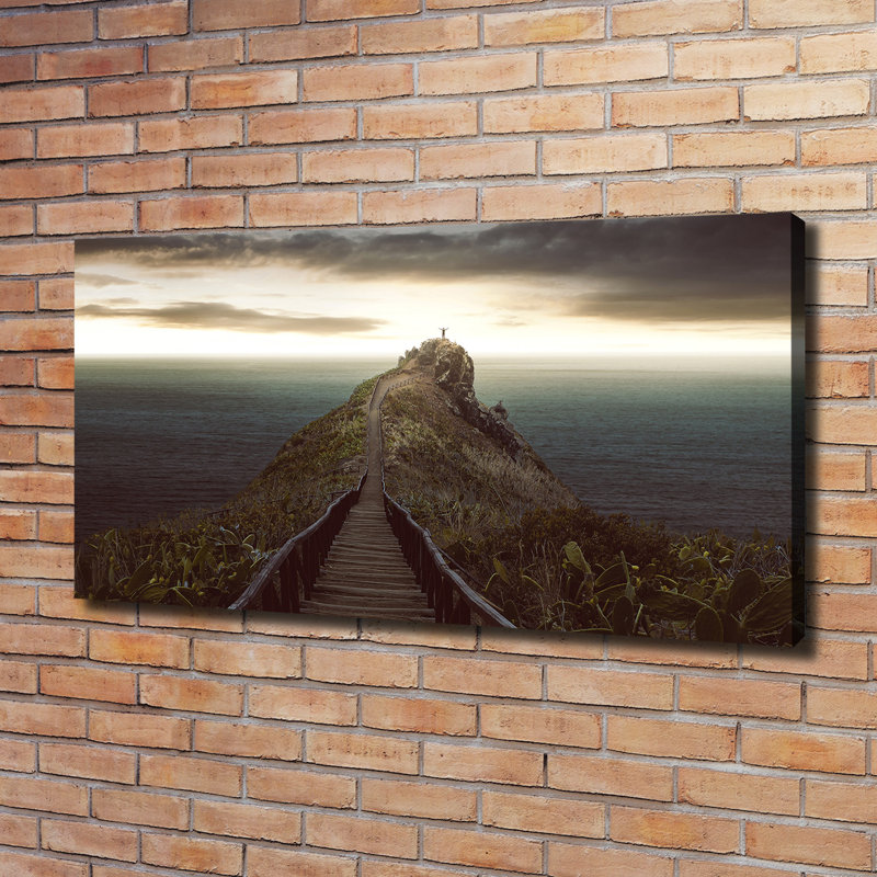 Path On The Rock - Wrapped Canvas Print, Wrapped Canvas, 120cm H x 60cm W