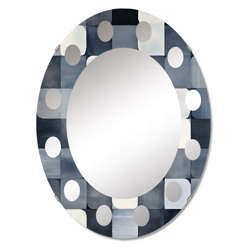 Nagaina - Miroir mural moderne ovale, 30 po x 20 po