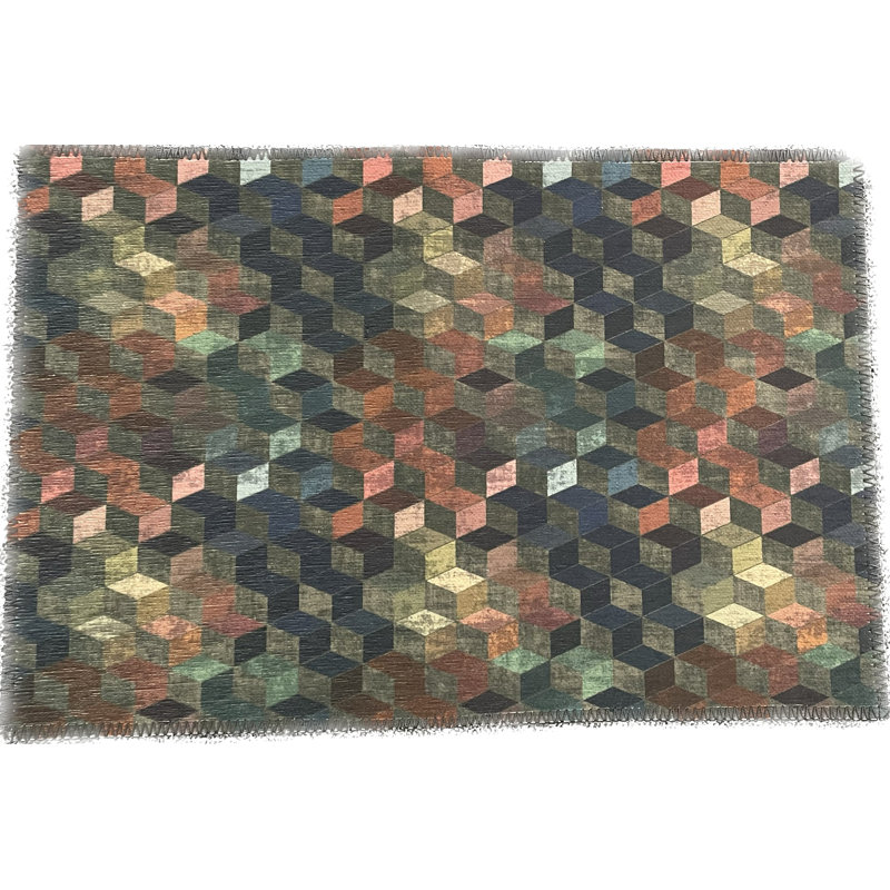 Modern Steps Fall Microfiber Rectangle Washable Rug, Runner 2' x 8'