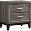 Table de chevet 2 tiroirs Grey Oak