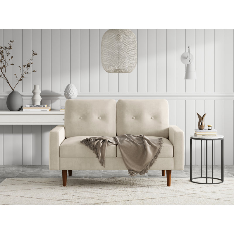 Kwak 58'' Square Arm Loveseat, Beige