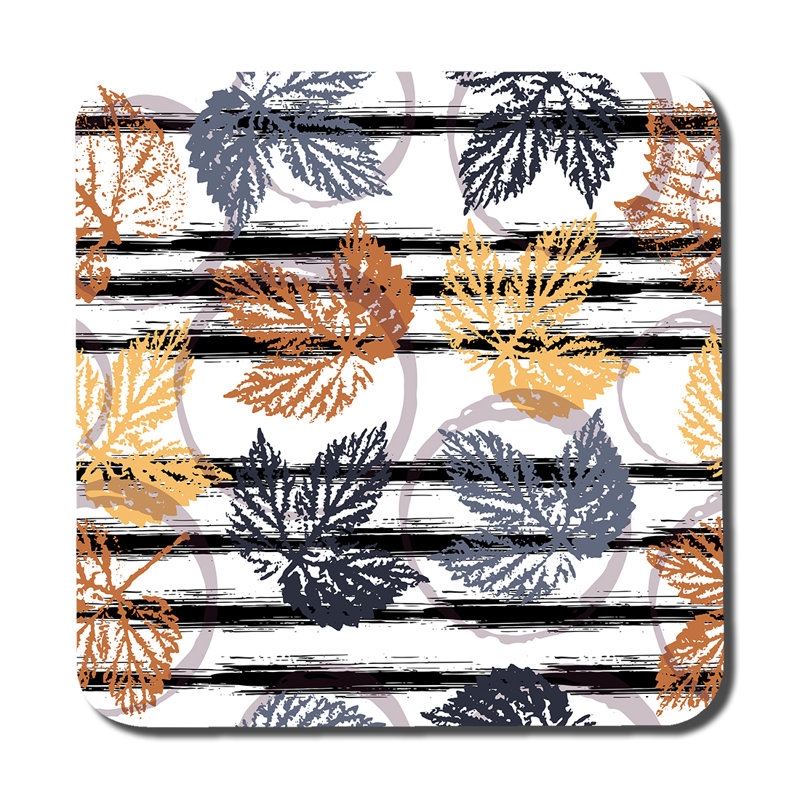 Square 6 Piece Coaster Set, Grey