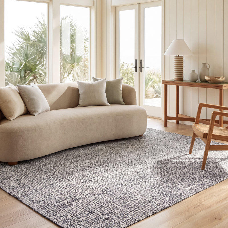 Tapis en laine touffeté à la main Jotyi, Carré 4 pi