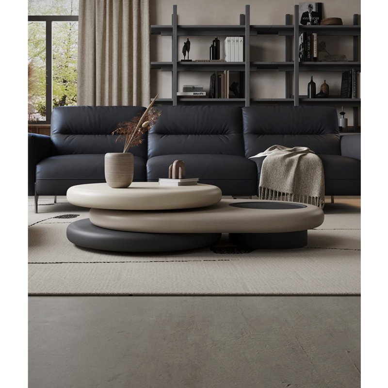 Table basse de style rétro italien, Crème, crème