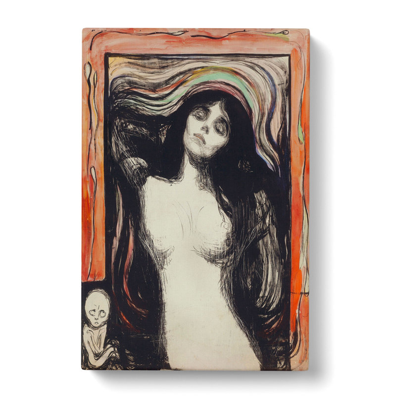 Madonna Vol.1 by Edvard Munch - Wrapped Canvas Painting, 50cm H x 35cm W x 3cm D
