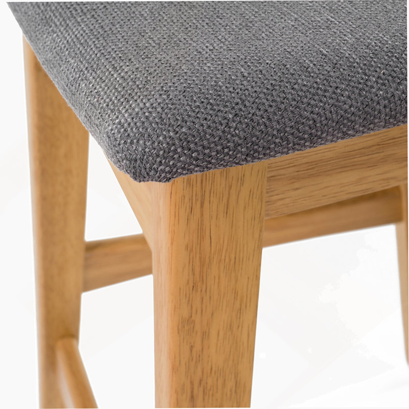 Tabouret de bar, Naturel, Gris foncé
