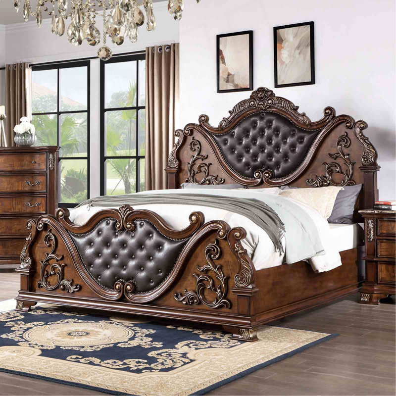 Mobilier de chambre à coucher 1pc, Très grand californien, Brun / cerisier