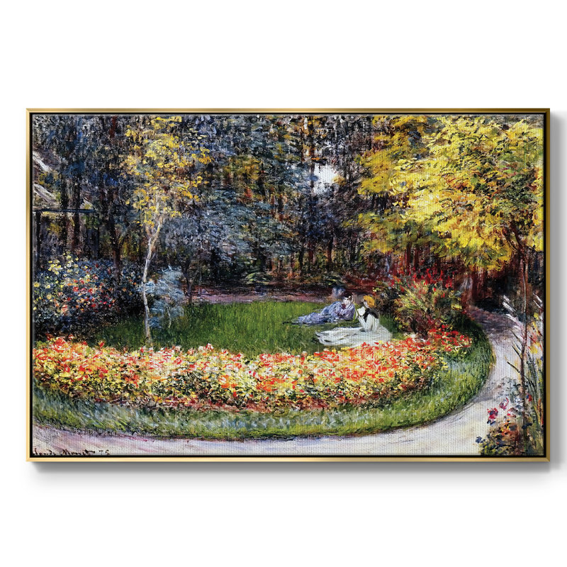 Dans le jardin, 1875, H 27 po x l 41 po x P 2 po, Or