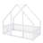 Dreamy Kids’ House Bed Ground-Level Design With Sturdy Wooden Guardrails-1836043457