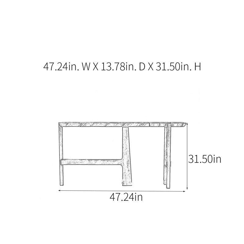 Console Modern Minimalist Luxury, 31.5" H x 47.24" W x 13.78" D
