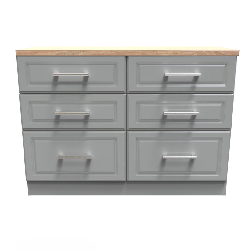 Fully Assembled Danerys 6 Drawer 112Cm W Double Dresser