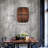 7.87" 1-Light Wood Wine Barrel Wall Sconce Rustic Flush Mounted Sconce