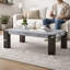  Table basse à dessus en placage de granit gris Belmont-557993523-557993522