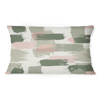 Coussin lombaire bohème vert et rose