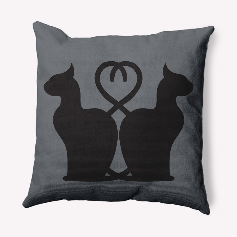 Reversible Throw Pillow, 26" x 26", Steel Gray