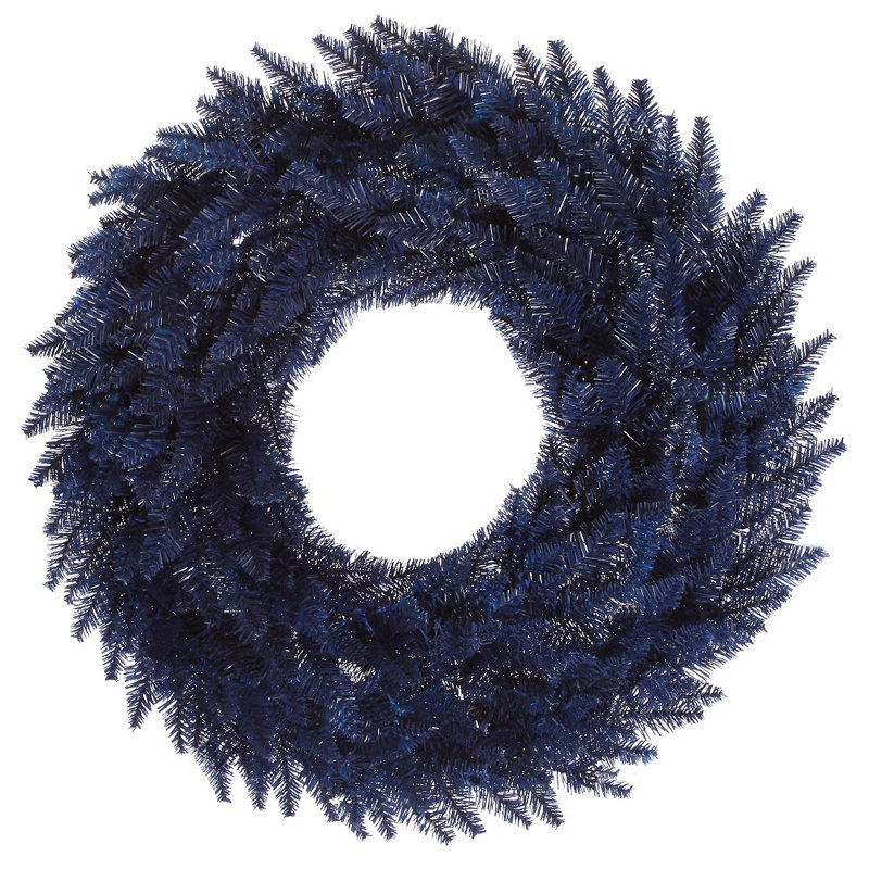 Couronne de Noël artificielle en PVC, H 48 po x l 48 po x P 5 po, Champagne antique