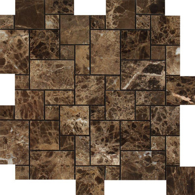 Carrelage mosaïque en marbre Emperador
