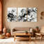 Plantes et fleurs, ensemble de 3 impressions sur toile-2133768236