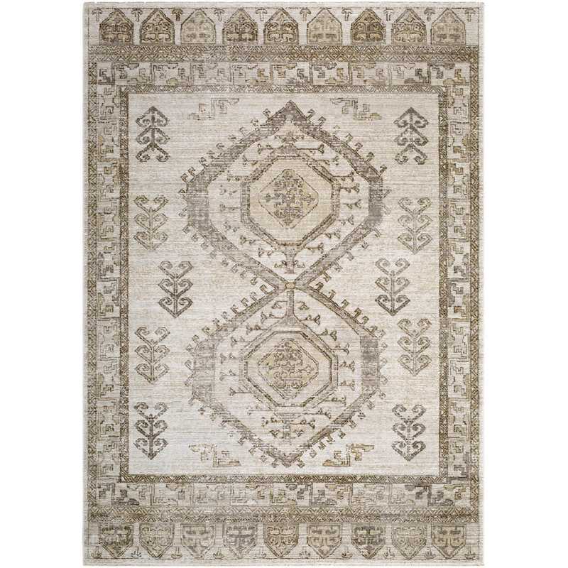 Fifth Avenue Moroccan Area Rug, Tan/Ivory/Green/Brown, Runner 2'6" x 7'3"