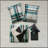 7 PCS Twin Plaid Comforter Set with Bed Sheets Teal/Black-134084161