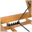Chaise longue inclinable avec coussin en bois d'acacia massif l 27,2 po x P 76,8 po x H 5,9 po Christopher Knight Home
