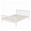 Lit mezzanine simple au-dessus de double avec escalier de rangement, lit superposé en bois de pin massif avec échelle réversible et garde-corps blancs