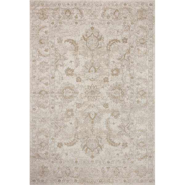 Langley Street Kriebel Performance Ivory/Beige Rug & Reviews | Wayfair