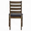 Ensemble de chaises de salle à manger en bois d'hévéa massif avec finition noyer et ensemble de meubles de cuisine en cuir synthétique brun 2 pièces