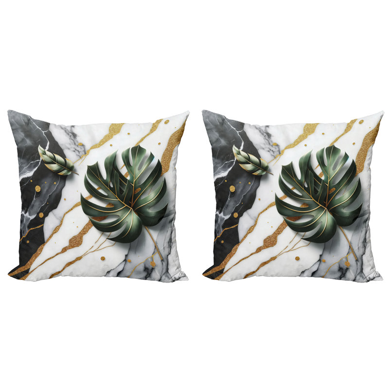 429420_Ambesonne Housse de coussin Monstera, H 16 po x l 16 po