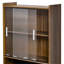 Modern Walnut Multi-Functional Cat House Cabinet - , Stylish, Storage Multi-Purpose Pet Beautiful Color, Peg Board