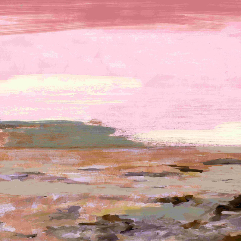 «Desert Pink Horizon», reproduction sur toile tendue, H 20 po x l 20 po