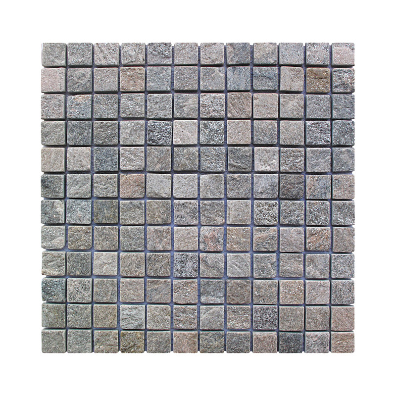 Landscape Wonder 1" x 1" Green Quartzite Grid Mosaic Wall & Floor Tile